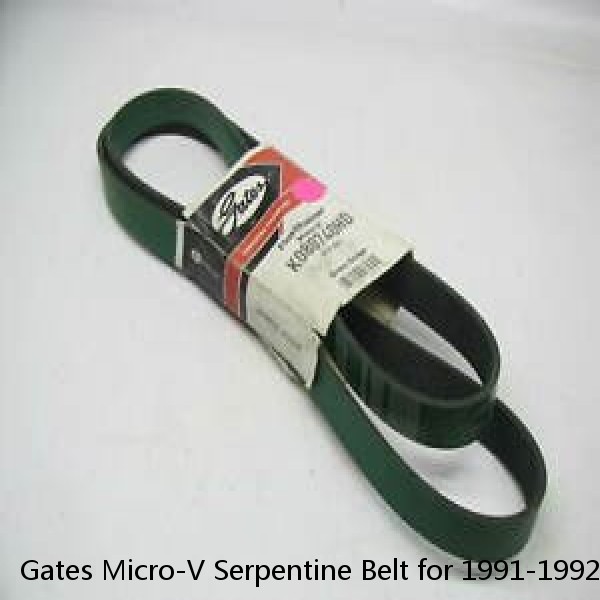 Gates Micro-V Serpentine Belt for 1991-1992 Jeep Cherokee 2.5L L4 Accessory sz #1 image