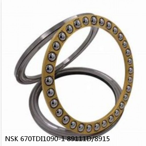 670TDI1090-1 89111D/8915 NSK Double Direction Thrust Bearings #1 image